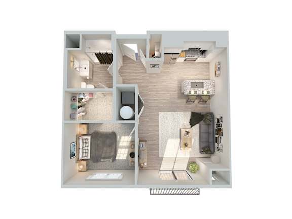 Floor Plan  2 bed 2 bath at Park Lamont Townhomes Apartments, Ohio