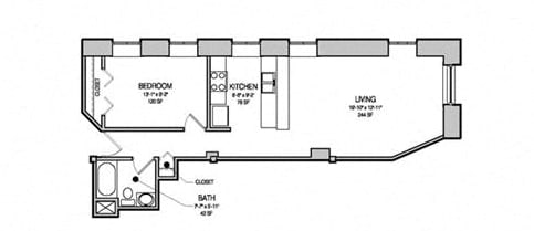 Arlo - 667 Floor Plan at East 4th Street, Cleveland