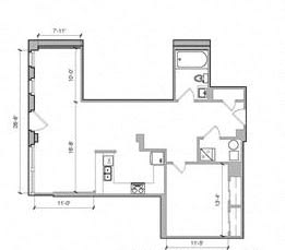 F1-985_208,304,407 Floor Plan at East 4th Street, Cleveland, OH, 44115
