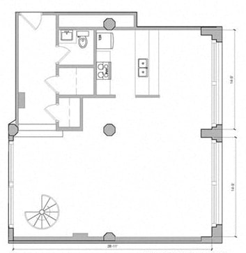 F2-1625_202 Floor Plan at East 4th Street, Ohio, 44115