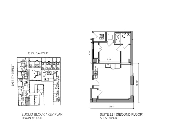 a bedroom floor plan and a 2nd floor plan of a house