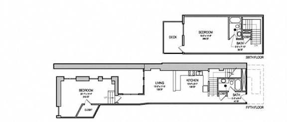 W2 -1272__507 Floor Plan at East 4th Street, Cleveland