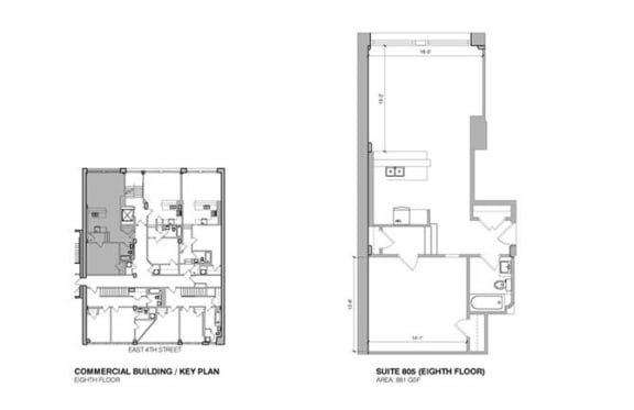 a floor plan of a house with two different elevations