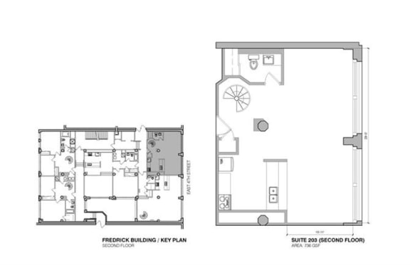 a floor plan of a room with a sink and a mirror