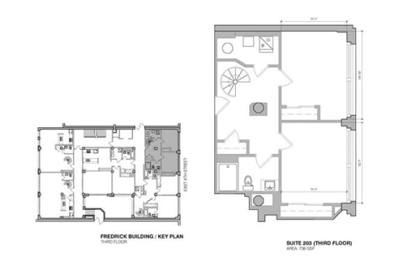 a floor plan of a house with two floors