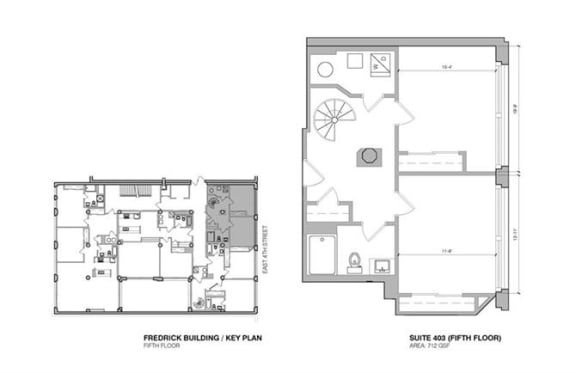 a floor plan of a house with two different floors