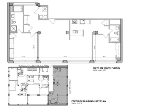 a floor plan of a house with two bedrooms and two bathrooms