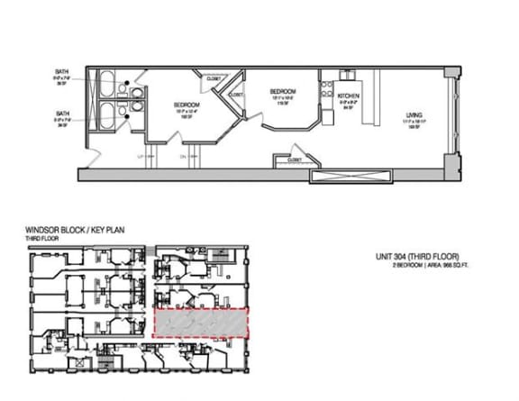 a floor plan of a house with two different elevations