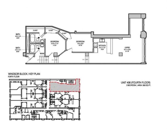 a floor plan of a house with two different elevations