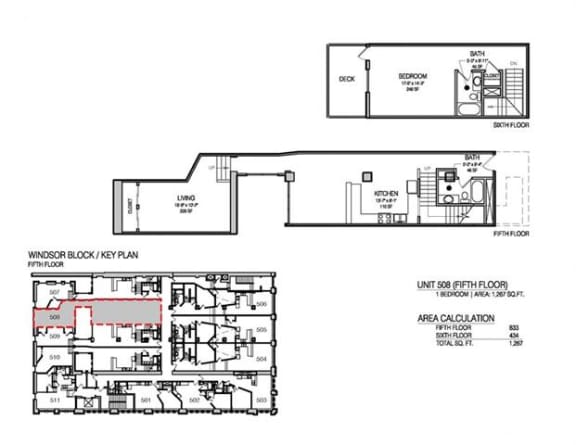 a floor plan of a house with two different floors