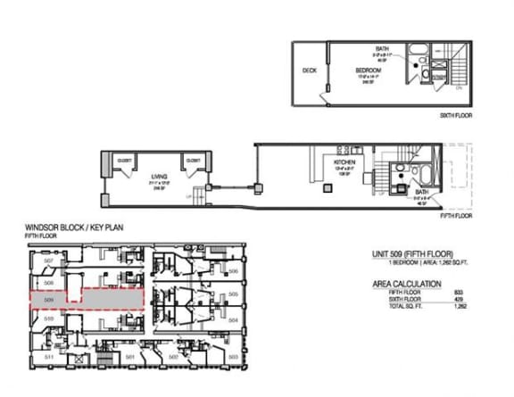 a floor plan of a house with two different floors