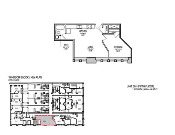 a floor plan of a building with two different floors