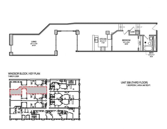 a floor plan of a house with two different floors