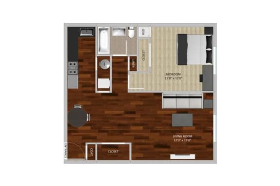 Presidential One Bedroom at Heritage Apartments, Columbus, OH, 43212