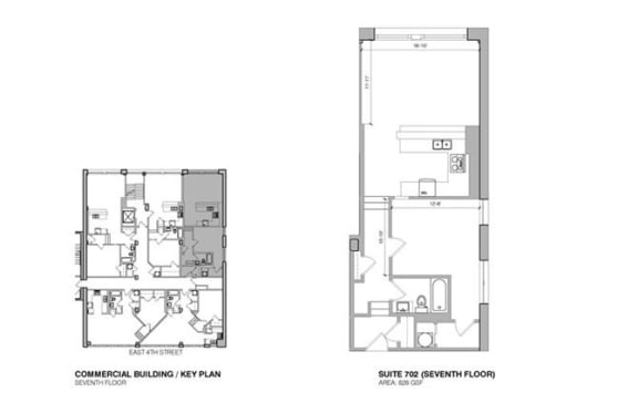 a floor plan of a house with two different elevations