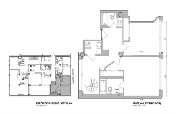 a floor plan of a house with a staircase
