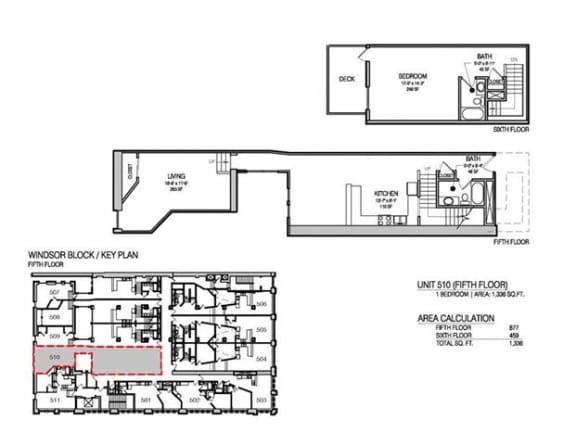 a floor plan of a house with two different floors