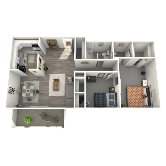 Two bed 1.5 bath apartment in parma ohio