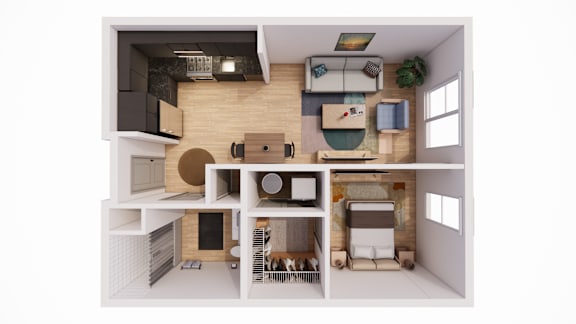 1  Bed 1 Bath D at The Park Apartments, Cleveland  44113