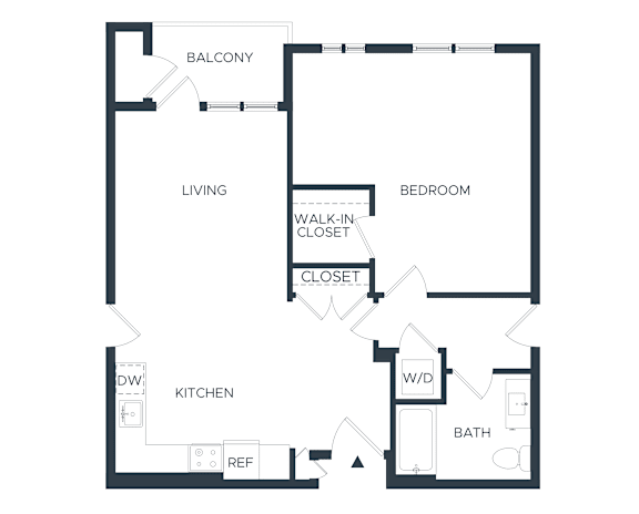 Alternate A1 1 Bedroom Floorplan