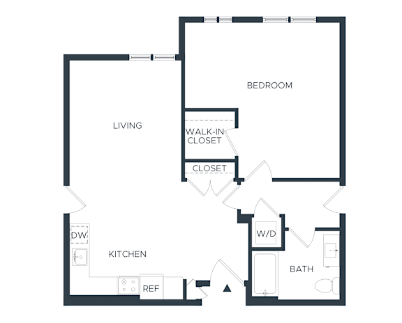 A2 1 Bedroom Floorplan