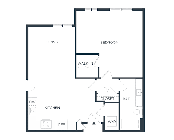 A4 1 Bedroom Flooplan