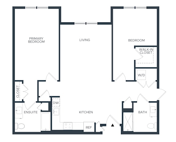 Alternate B2 2 Bedroom Floorplan