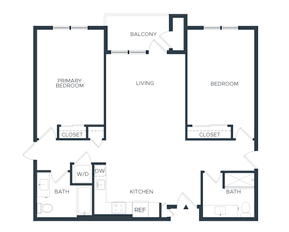 A black and white image of a house floor plan.