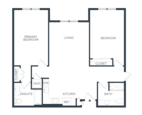 B4 2 Bedroom Flooplan