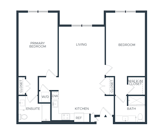 B6 2 Bedroom Floorplan