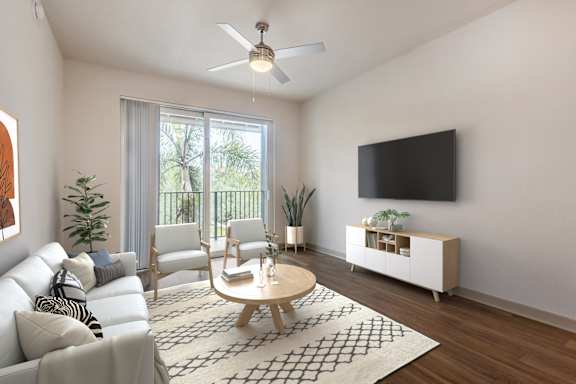 Spacious Living Room at Azura Luxury Apartments in Kendall, FL