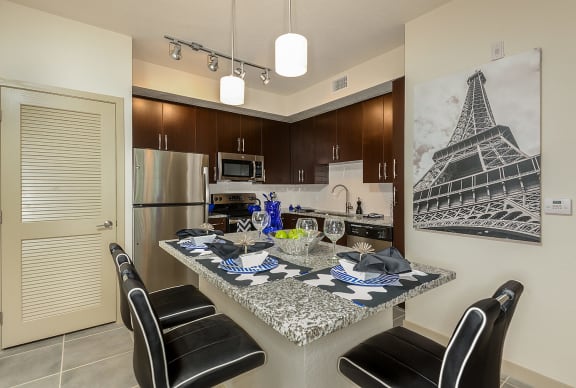 Chef-Style Kitchens with Stainless Appliances &amp; Granite Counters at Azura, Miami, 33186