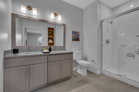 Elegant Bathrooms at Glen Oaks Luxury Apartments in Wall Township, NJ