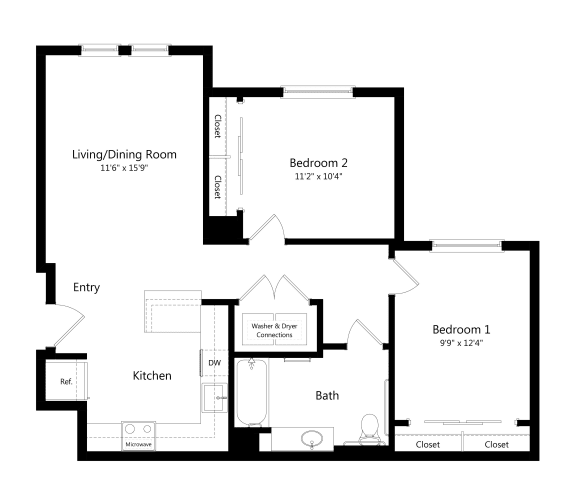 New Affordable Two-Bedroom Apartment at Lincoln Village in Oroville, CA