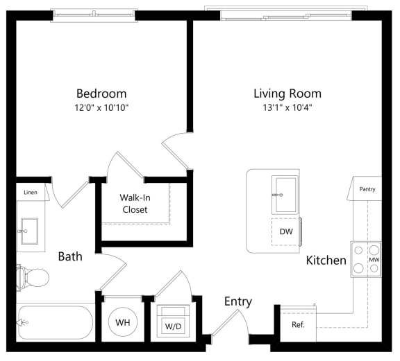 Floor Plan  this floor plan is an approximation and may not include the most recent information  at Parc at White Rock, Dallas, Texas