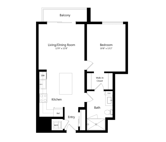 A3 707 sq. ft. Luxury One-Bedroom Apartment at The Marc in Palm Beach Gardens, FL