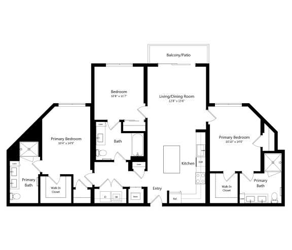 C3 1,460 sq. ft. Luxury Three-Bedroom Apartment at The Marc in Palm Beach Gardens, FL