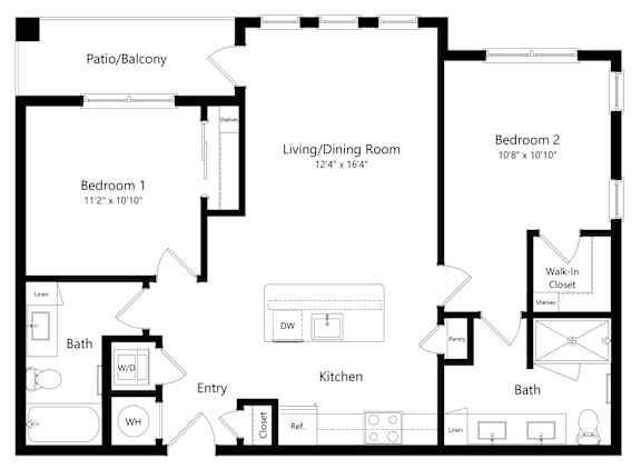 Two Bedroom Apartment at Ivy Heights in Austin Texas