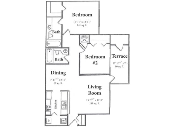 Juniper Floor Plan at Lakes at Suntree, Melbourne, FL