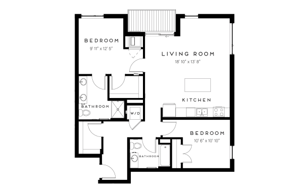 Unit C2 1177 sqft at Maven on Broadway Apartments, Rochester, MN, 55904