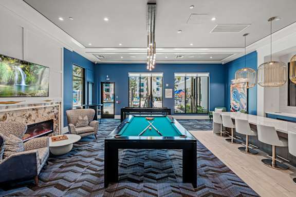 A Billiard Table at The Palmeri Residences, Florida