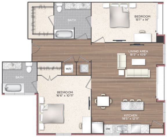 2H Floor Plan at 511 Meeting, Charleston, SC