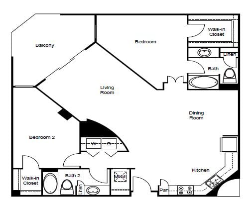 Avalon Deluxe Floor Plan at Paramount on Lake Eola, Orlando, 32801