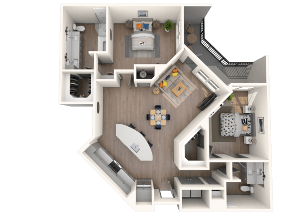 B8 Floor Plan B8 Floor Plan at The District at Rosemary, Sarasota, FL