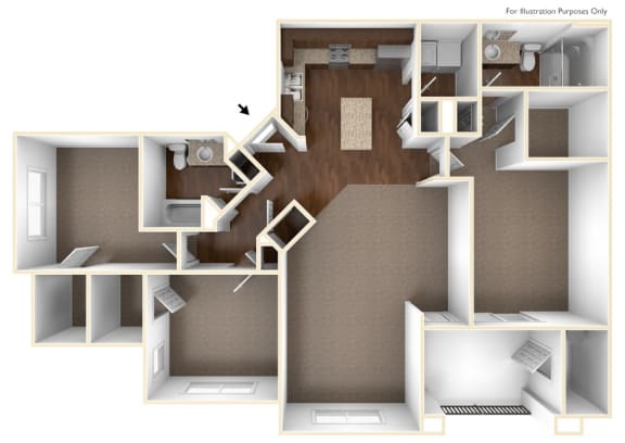 Tercero Floor Plan at Villas at San Dorado, Oro Valley, 85737