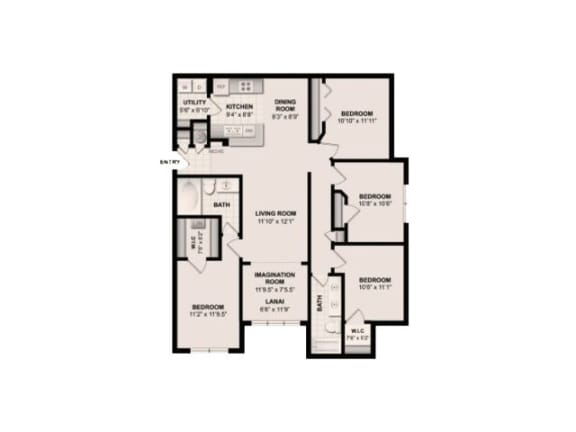 The Elm Floor Plan at Grandeville on Saxon, Orange City, Florida