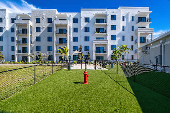 A red fire hydrant at The Palmeri Residences, Naples, Florida