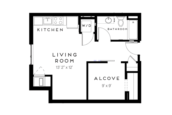 Unit A6 568 sqft at Maven on Broadway Apartments, Rochester, 55904