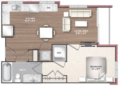 1A Floor Plan at 511 Meeting, South Carolina, 29403