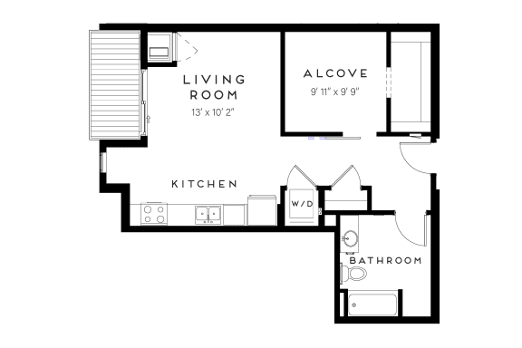 Unit A4 698 sqft 1 Bed at Maven on Broadway Apartments, Rochester, MN, 55904